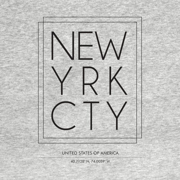 New Yrk Cty Minimal Typography by StudioGrafiikka